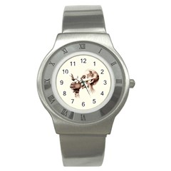 Zombie Apple Bite Minimalism Stainless Steel Watch