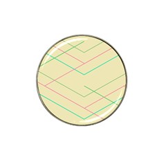 Abstract Yellow Geometric Line Pattern Hat Clip Ball Marker