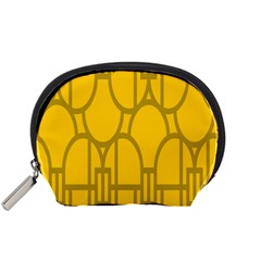 The Michigan Pattern Yellow Accessory Pouches (small) 