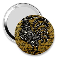 Vintage Rooster  3  Handbag Mirrors by Valentinaart