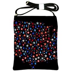 America Usa Map Stars Vector  Shoulder Sling Bags