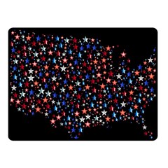 America Usa Map Stars Vector  Double Sided Fleece Blanket (small) 