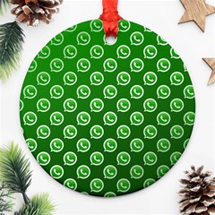 Whatsapp Logo Pattern Ornament (round)