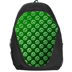 Whatsapp Logo Pattern Backpack Bag by Simbadda