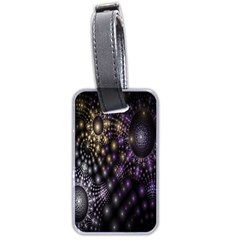 Fractal Patterns Dark Circles Luggage Tags (two Sides)