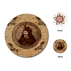 Count Vlad Dracula Playing Cards (round) 