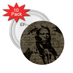 Indian Chief 2 25  Buttons (10 Pack)  by Valentinaart