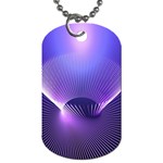 Abstract Fractal 3d Purple Artistic Pattern Line Dog Tag (One Side) Front