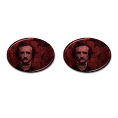 Edgar Allan Poe  Cufflinks (oval) by Valentinaart