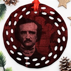 Edgar Allan Poe  Round Filigree Ornament (two Sides) by Valentinaart