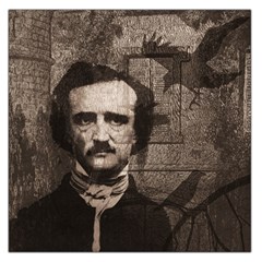 Edgar Allan Poe  Large Satin Scarf (square) by Valentinaart