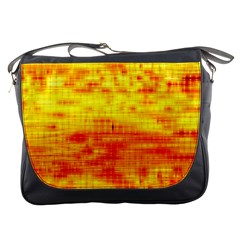 Bright Background Orange Yellow Messenger Bags