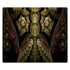 Fractal Abstract Patterns Gold Double Sided Flano Blanket (small) 