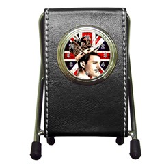 Freddie Mercury Pen Holder Desk Clocks by Valentinaart