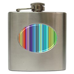 Color Stripes Hip Flask (6 Oz)