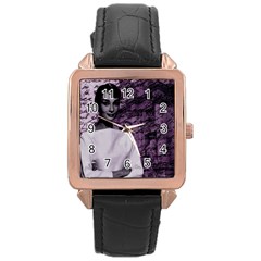 Audrey Hepburn Rose Gold Leather Watch  by Valentinaart