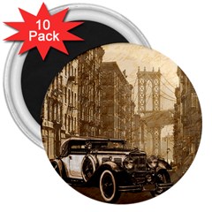 Vintage Old Car 3  Magnets (10 Pack) 