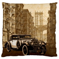 Vintage Old Car Large Cushion Case (one Side) by Valentinaart