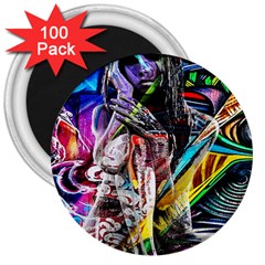 Graffiti Girl 3  Magnets (100 Pack)