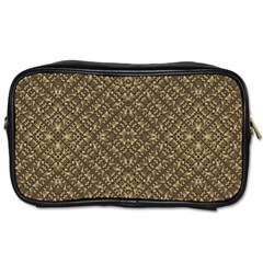 Wooden Ornamented Pattern Toiletries Bags by dflcprints