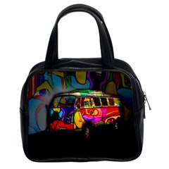 Hippie Van  Classic Handbags (2 Sides) by Valentinaart