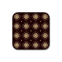 Seamless Ornament Symmetry Lines Rubber Coaster (square) 