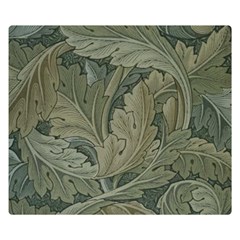 Vintage Background Green Leaves Double Sided Flano Blanket (small)  by Simbadda