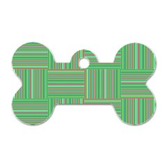 Geometric Pinstripes Shapes Hues Dog Tag Bone (two Sides)