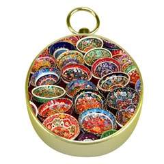 Art Background Bowl Ceramic Color Gold Compasses by Simbadda