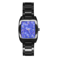 Retro Flower Pattern Design Batik Stainless Steel Barrel Watch by Simbadda