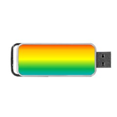 Rainbow Background Colourful Portable Usb Flash (two Sides)