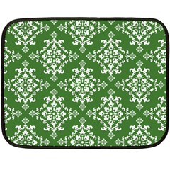 St Patrick S Day Damask Vintage Green Background Pattern Fleece Blanket (mini)