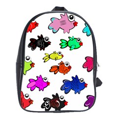 Fishes Marine Life Swimming Water School Bags(large) 