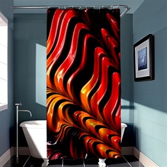 Fractal Mathematics Abstract Shower Curtain 36  X 72  (stall) 