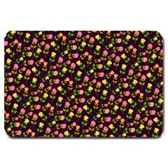 Flowers Roses Floral Flowery Large Doormat  by Simbadda