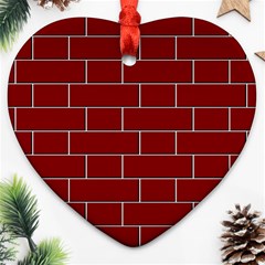 Flemish Bond Ornament (heart)