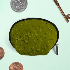 Olive Bubble Wallpaper Background Accessory Pouches (small) 