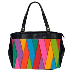 Colorful Lines Pattern Office Handbags (2 Sides) 