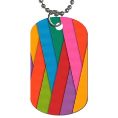 Colorful Lines Pattern Dog Tag (one Side)