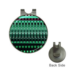 Green Triangle Patterns Hat Clips With Golf Markers