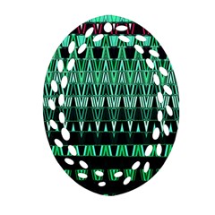 Green Triangle Patterns Ornament (oval Filigree)