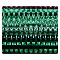 Green Triangle Patterns Double Sided Flano Blanket (small) 