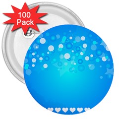 Blue Dot Star 3  Buttons (100 Pack)  by Simbadda