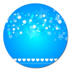 Blue Dot Star Magnet 5  (round) by Simbadda