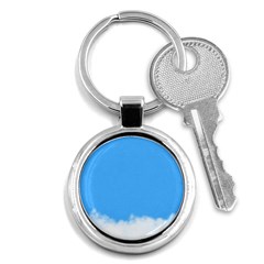 Blue Sky Clouds Day Key Chains (round) 