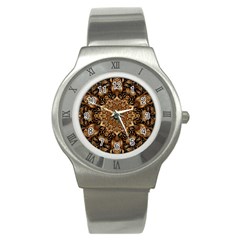 3d Fractal Art Stainless Steel Watch