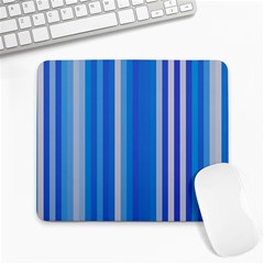 Color Stripes Blue White Pattern Large Mousepads