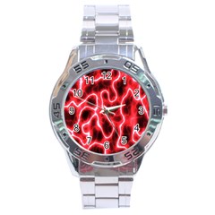 Pattern Background Abstract Stainless Steel Analogue Watch