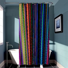 Multi Colored Lines Shower Curtain 36  X 72  (stall) 