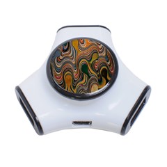 Swirl Colour Design Color Texture 3-port Usb Hub